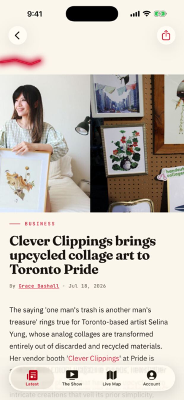 The Dispatch showing a Toronto business story