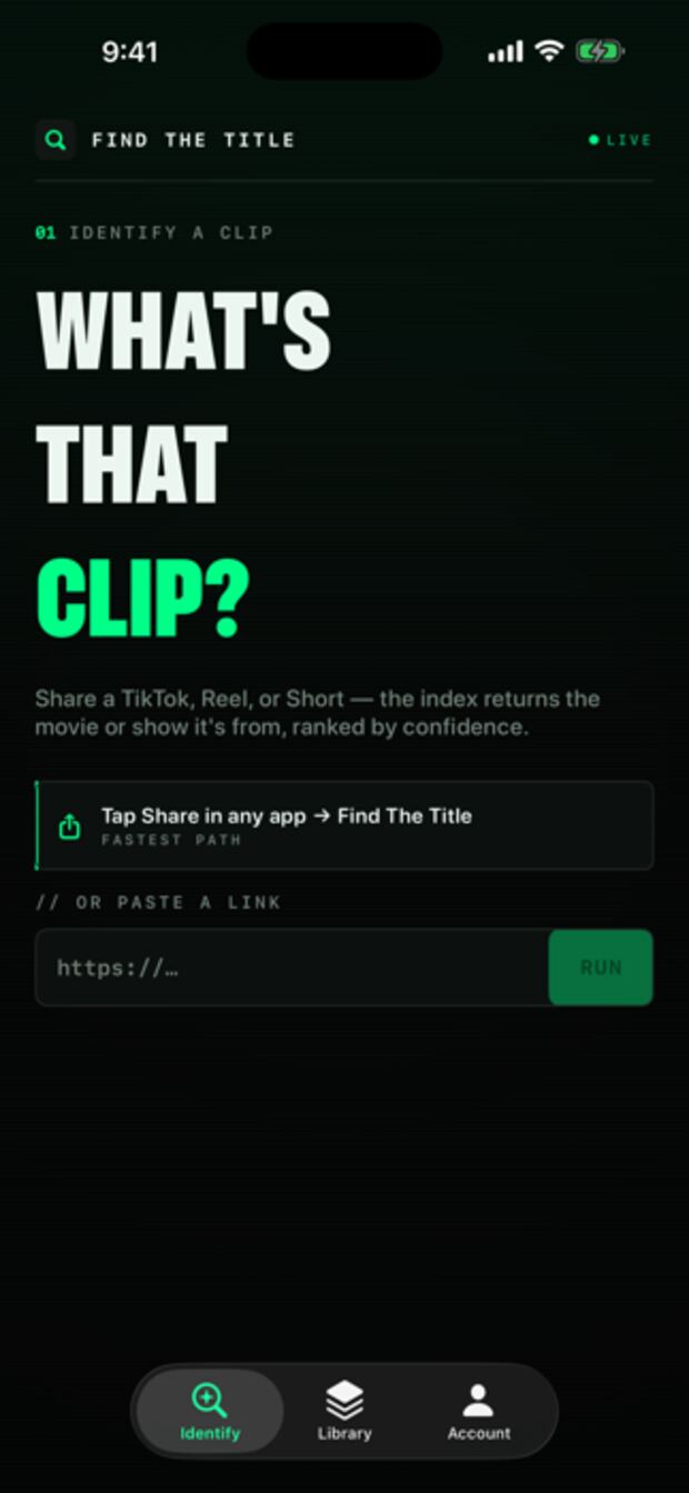 Find The Title identifying a shared video clip