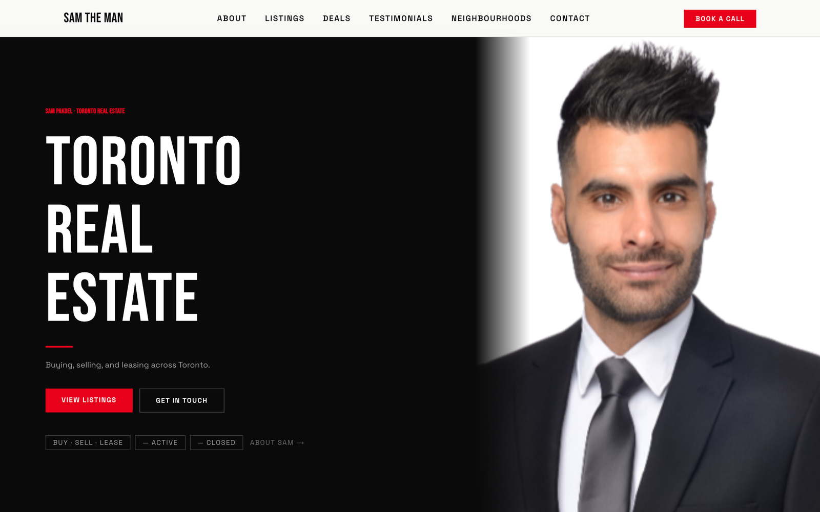 The Sam Pekdal Realty home page