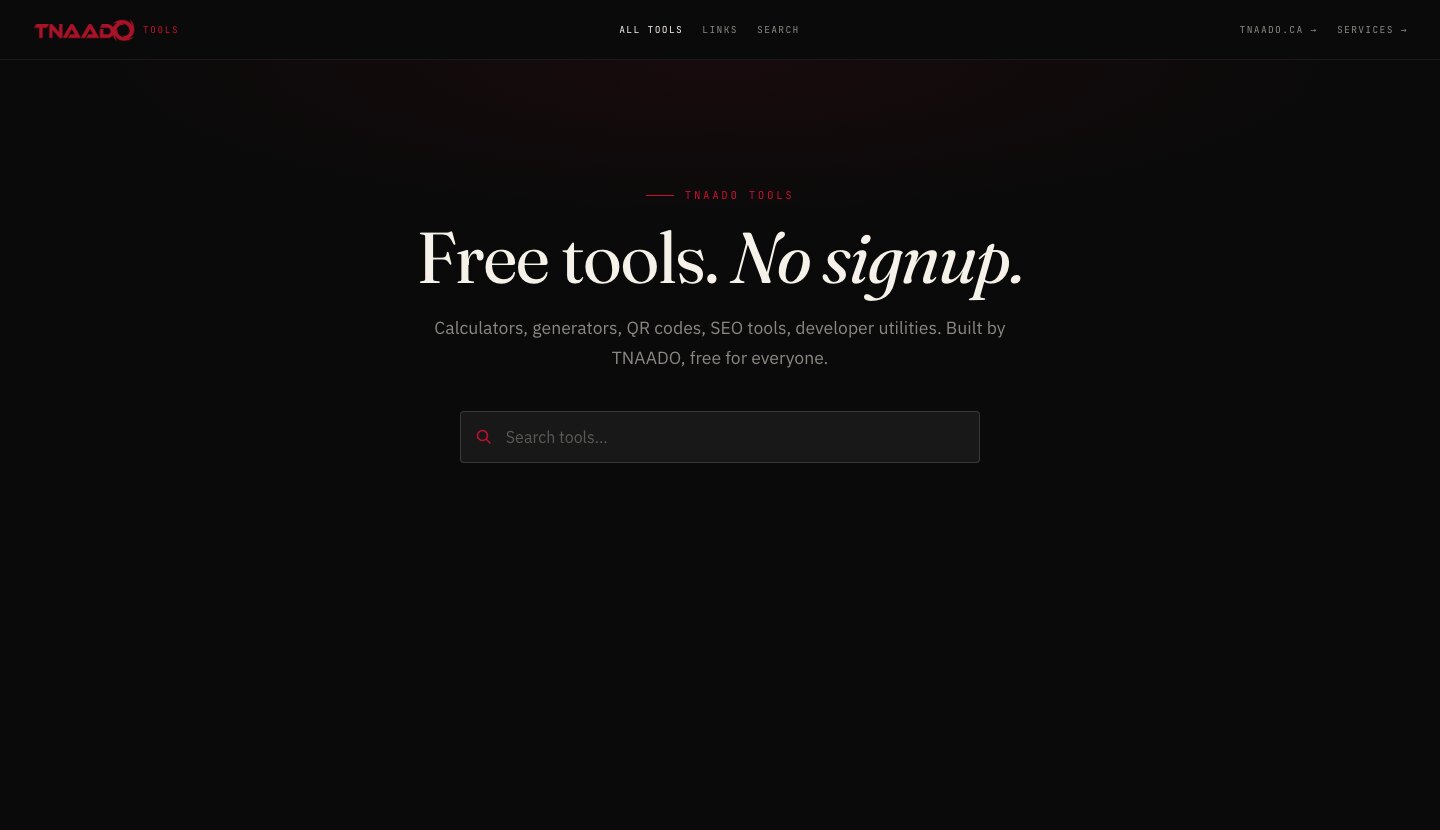 The TNAADO Tools home page